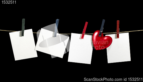 Image of clothesline and labels