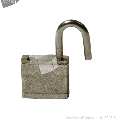 Image of open old padlock