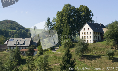 Image of sunny illuminated Black Forest scenery