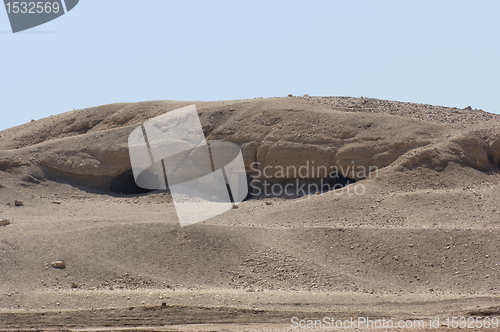 Image of rock cut tombs in Egypt