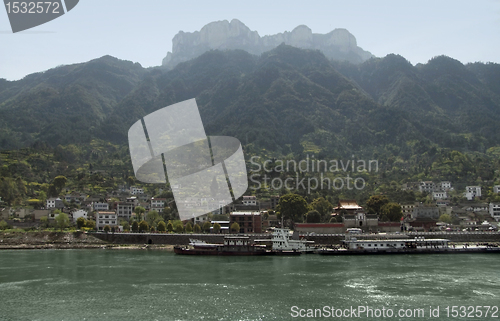 Image of waterside scenery at Yangtze River in China