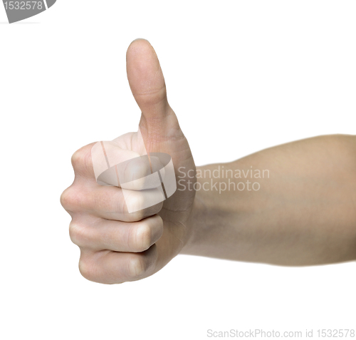 Image of hand signaling allright