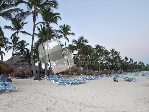 Image of beach scenery at evening time