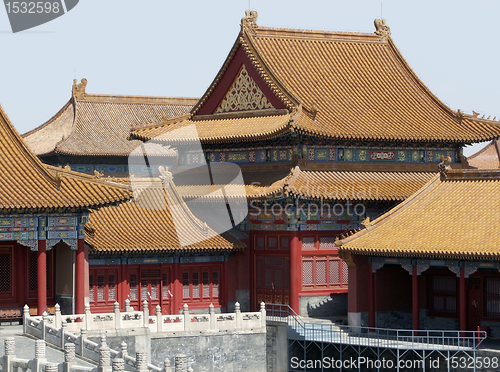 Image of detail of the Forbidden City in Beijing