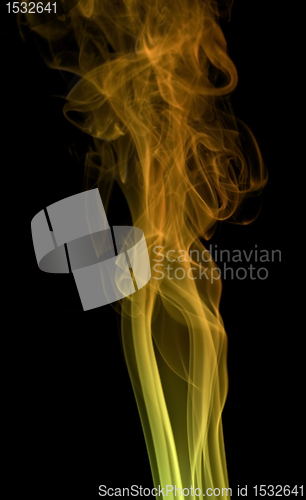 Image of colored smoke in black back