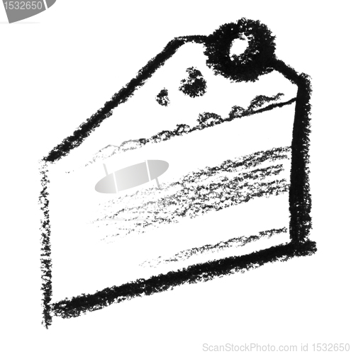 Image of sketched piece of cake