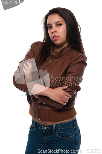 Image of Brown leather