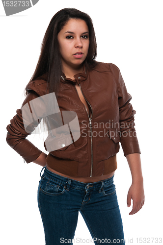 Image of Brown leather