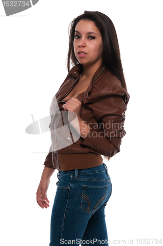 Image of Brown leather