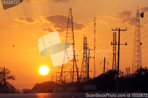 Image of Sunset on the road