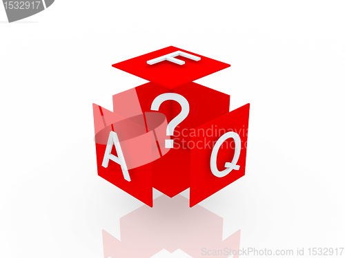 Image of Faq 3d render illustration 