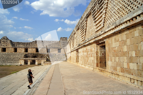 Image of Tourist in Uxmal