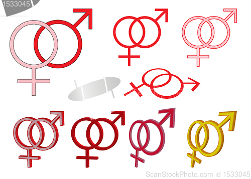 Image of set of gender symbols 