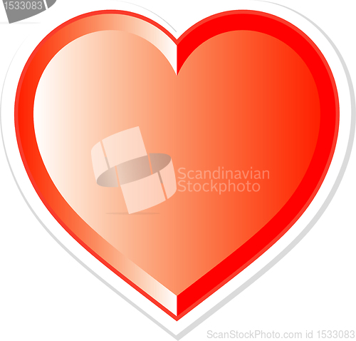 Image of red heart for wedding or valentines day