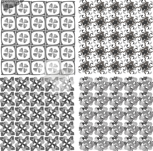 Image of Collection of grunge textures. Vector background