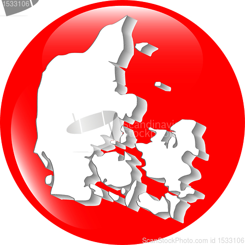 Image of map of Denmark filled with flag of the state