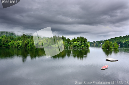 Image of Stormy Lake Scene