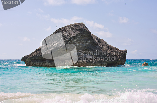 Image of Rock in Ocean