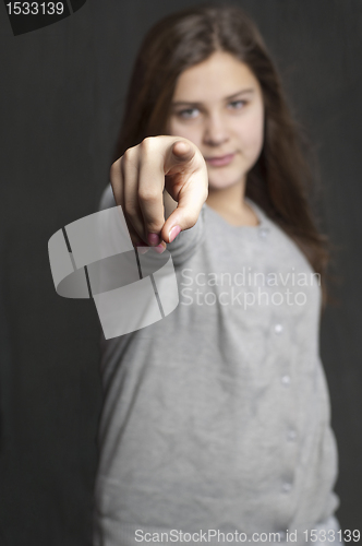 Image of Girl is points on you