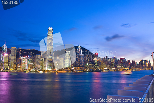 Image of Magic hour of Kowloon Peninsula in Hong Kong 