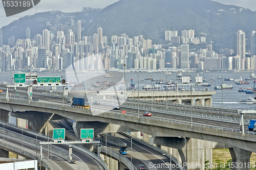 Image of highway in city at day