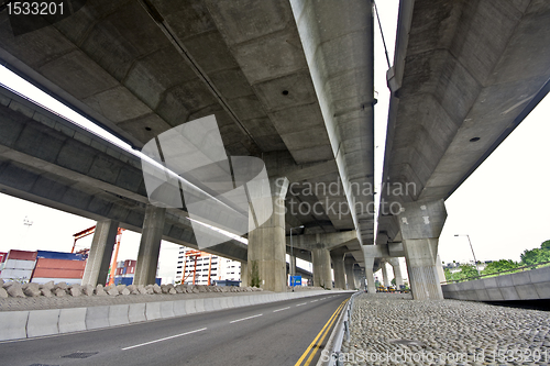 Image of Under the bridge. Urban scene
