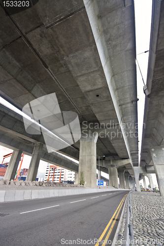 Image of Under the bridge. Urban scene