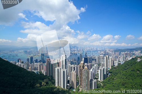 Image of city and mountain