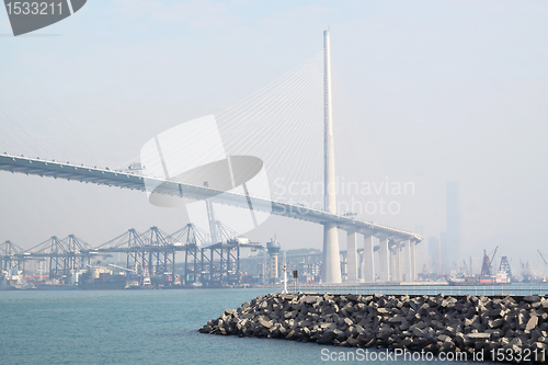 Image of highway flyover and breakwater
