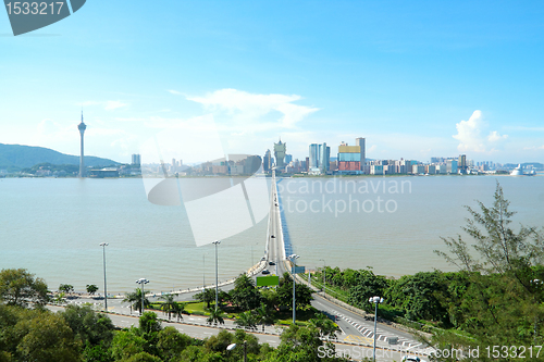 Image of macao city and blue sky