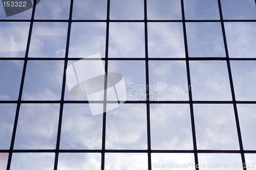 Image of Clouds reflecting in windows #1