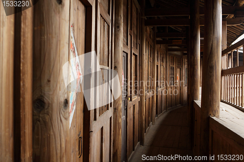 Image of wood corridor