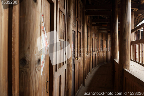 Image of wood corridor