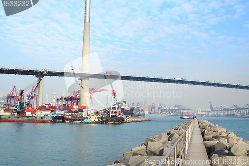 Image of highway flyover and breakwater