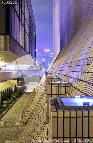 Image of modern building at night