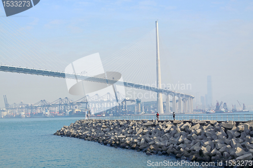 Image of highway flyover and breakwater