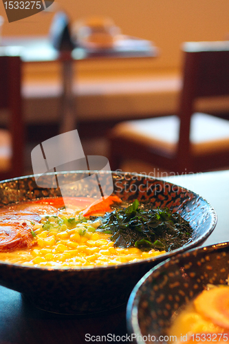 Image of noodle in japanese style on table