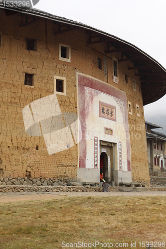 Image of Tulou,a historical site in Fujian china.World Heritage. 