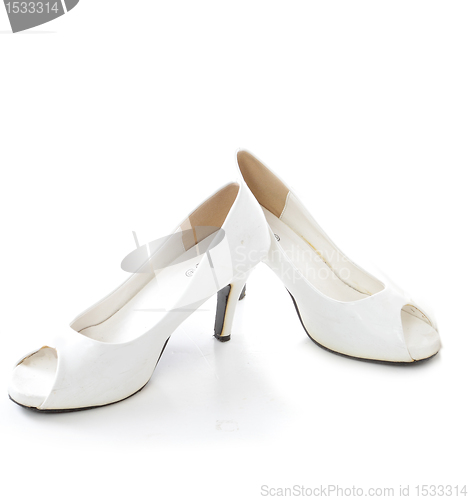 Image of high heel women shoes on white background 