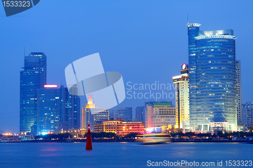 Image of China Xiamen night view from Gulangyu island 