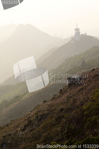 Image of foggy sunset 