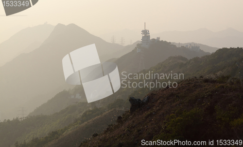 Image of foggy sunset 