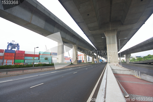 Image of Under the bridge. Urban scene