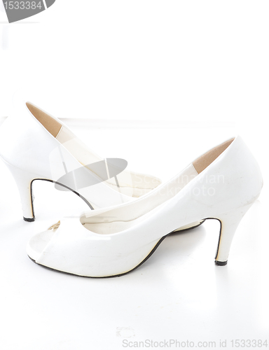 Image of high heel women shoes on white background 