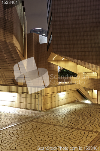 Image of modern building at night