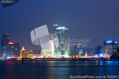 Image of China Xiamen night view from Gulangyu island 