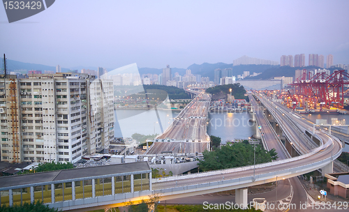 Image of urban area dusk