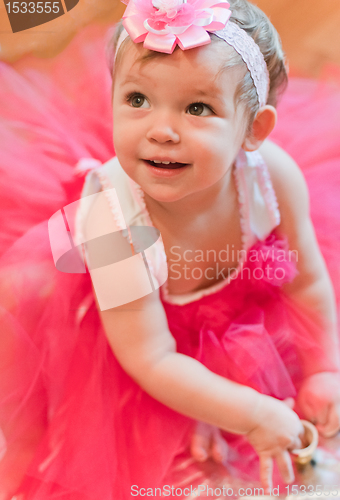 Image of Little girl in the pink dress