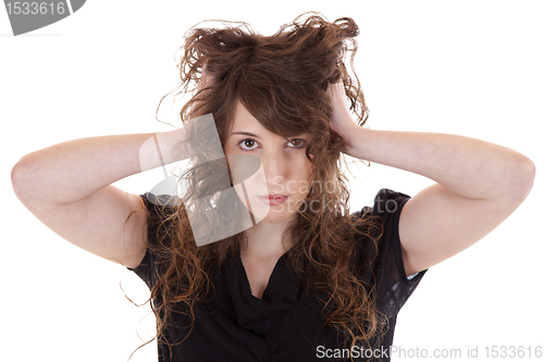 Image of Desperate young woman