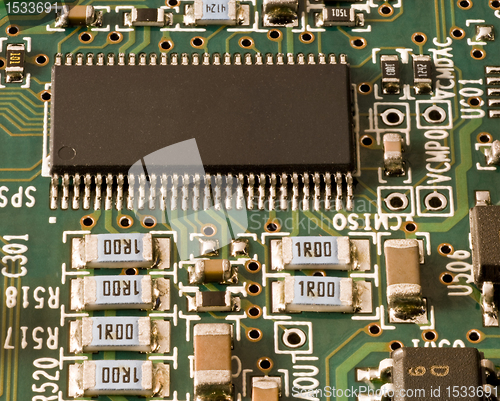 Image of Memory chip and other electronic components